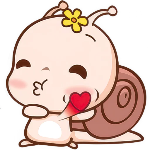 😚 Стикер «Малыш Улиточка» для Telegram