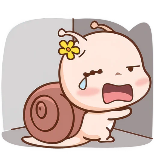 😢 Стикер «Малыш Улиточка» для Telegram