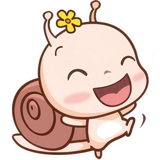 👻 Стикер «Малыш Улиточка» для Telegram