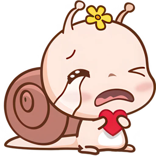 😭 Стикер «Малыш Улиточка» для Telegram