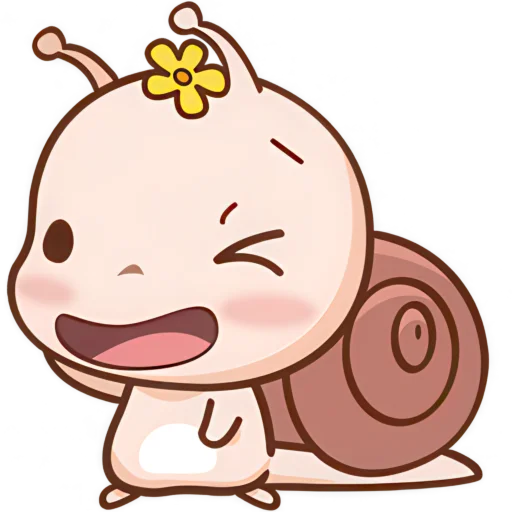 👋 Стикер «Малыш Улиточка» для Telegram