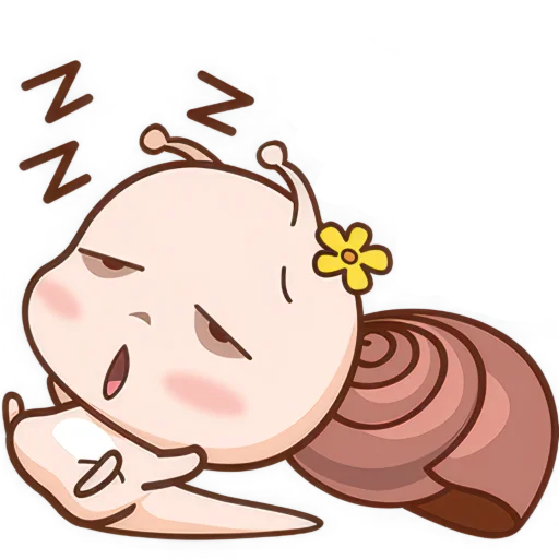 😴 Стикер «Малыш Улиточка» для Telegram