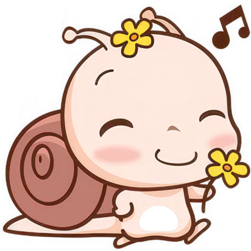 🌼 Стикер «Малыш Улиточка» для Telegram