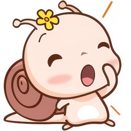 🥱 Стикер «Малыш Улиточка» для Telegram