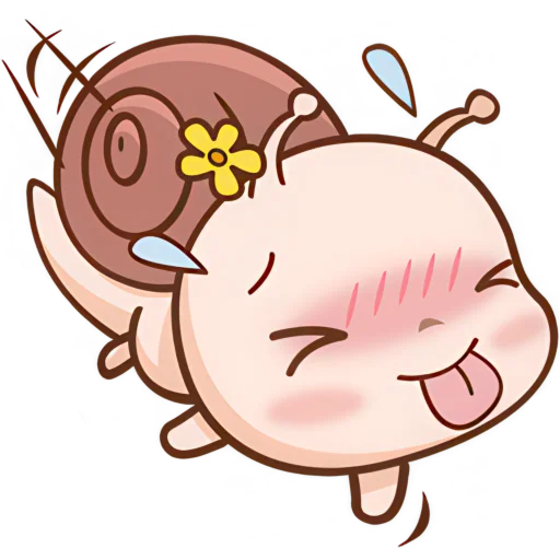 😛 Стикер «Малыш Улиточка» для Telegram