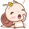 🥱 Эмодзи «Малыш Улиточка» для Telegram