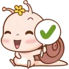 ❌ Эмодзи «Малыш Улиточка» для Telegram