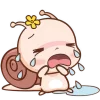 😭 Эмодзи «Малыш Улиточка» для Telegram