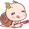 😋 Эмодзи «Малыш Улиточка» для Telegram