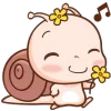 🌼 Эмодзи «Малыш Улиточка» для Telegram