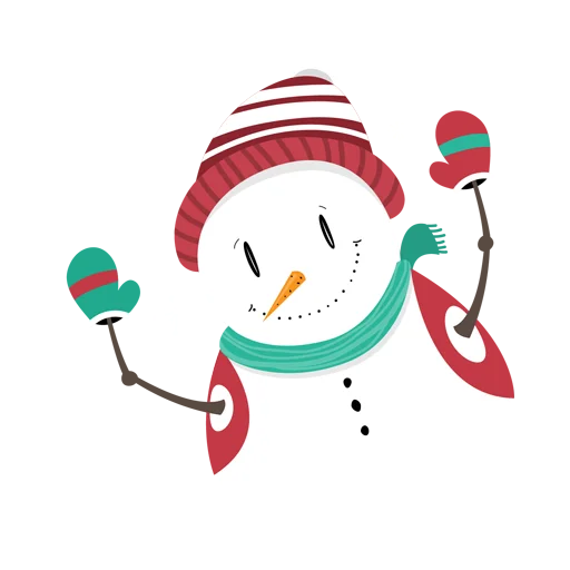 ⛄️ Стикер «Cute Snowman» для Telegram