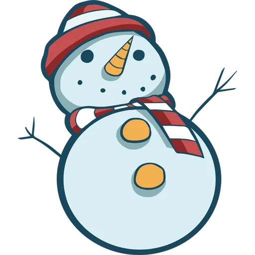 ⛄️ Стикер «Cute Snowman» для Telegram
