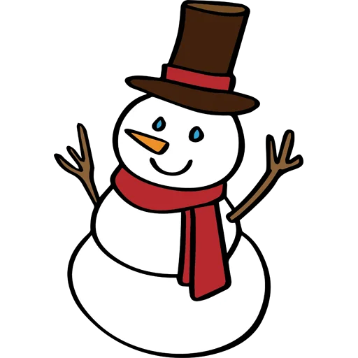 ⛄️ Стикер «Cute Snowman» для Telegram