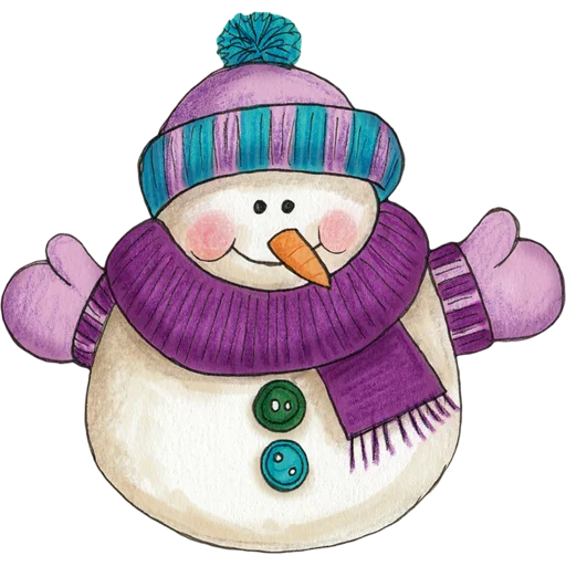 ⛄️ Стикер «Cute Snowman» для Telegram