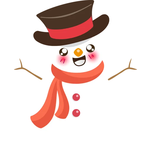 ⛄️ Стикер «Cute Snowman» для Telegram