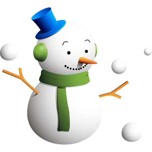 ⛄️ Стикер «Cute Snowman» для Telegram