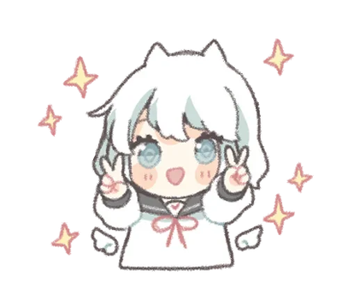 🥛 Стикер «ангелочек» для Telegram