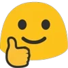 👍 Эмодзи «Blobmoji static» для Telegram