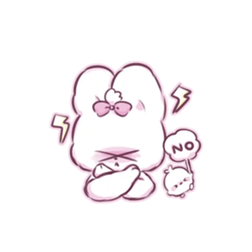 🙅‍♀️ Стикер «cute bunny» для Telegram