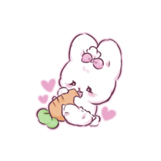 🥕 Стикер «cute bunny» для Telegram