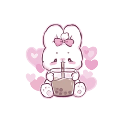 🥤 Стикер «cute bunny» для Telegram