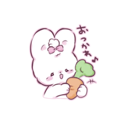 🥕 Стикер «cute bunny» для Telegram