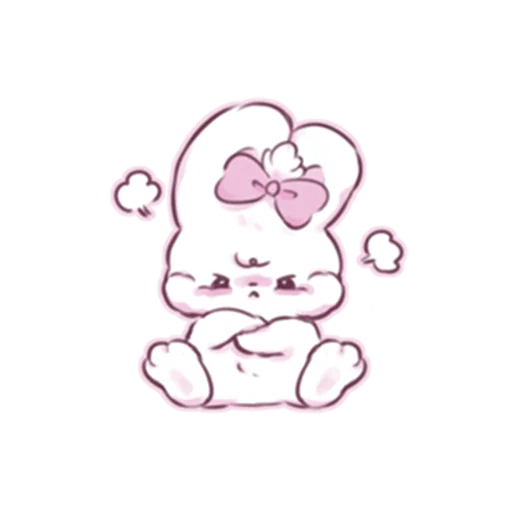 😠 Стикер «cute bunny» для Telegram