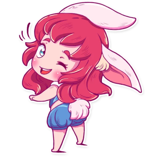 😉 Стикер «Cute Bunny Girl» для Telegram