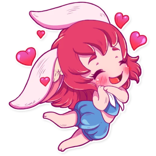 💕 Стикер «Cute Bunny Girl» для Telegram