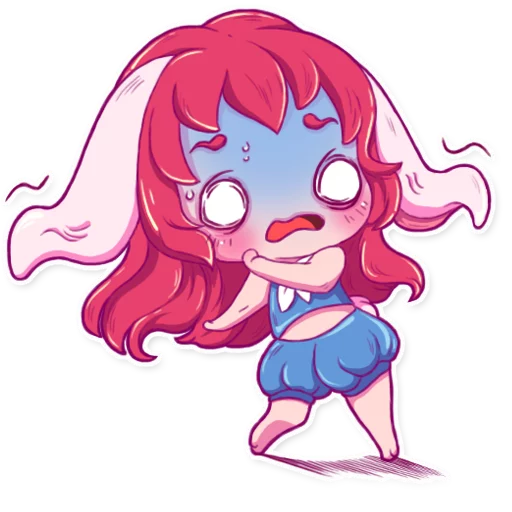 😱 Стикер «Cute Bunny Girl» для Telegram