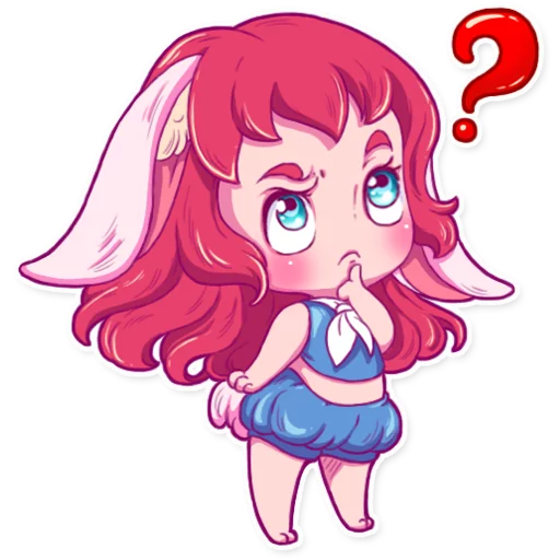 🤔 Стикер «Cute Bunny Girl» для Telegram