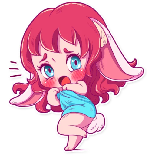 😳 Стикер «Cute Bunny Girl» для Telegram
