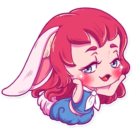 😊 Стикер «Cute Bunny Girl» для Telegram