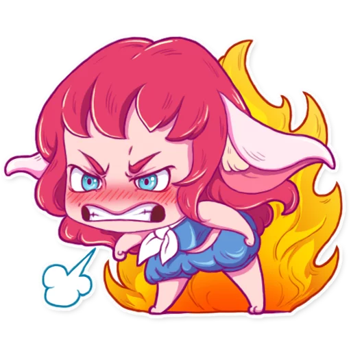 😡 Стикер «Cute Bunny Girl» для Telegram