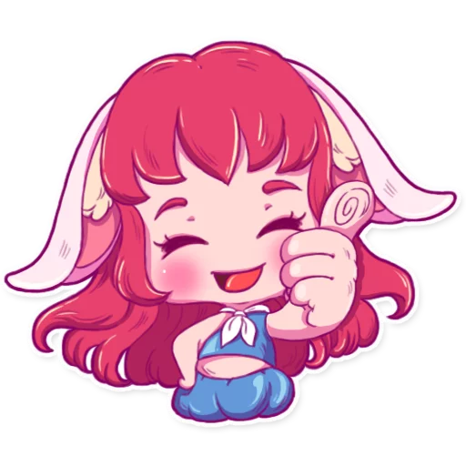 👍 Стикер «Cute Bunny Girl» для Telegram