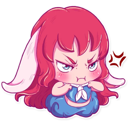 😠 Стикер «Cute Bunny Girl» для Telegram