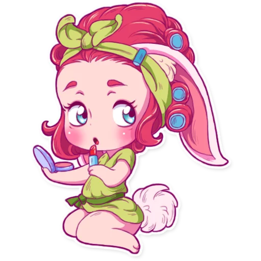 💅 Стикер «Cute Bunny Girl» для Telegram