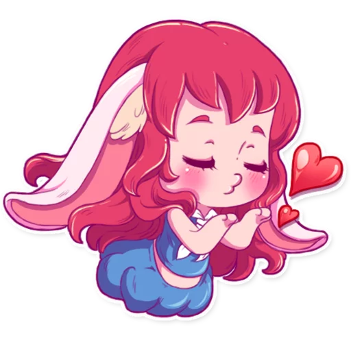 😘 Стикер «Cute Bunny Girl» для Telegram
