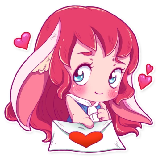 💌 Стикер «Cute Bunny Girl» для Telegram