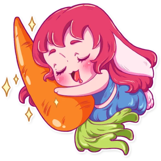 🍴 Стикер «Cute Bunny Girl» для Telegram
