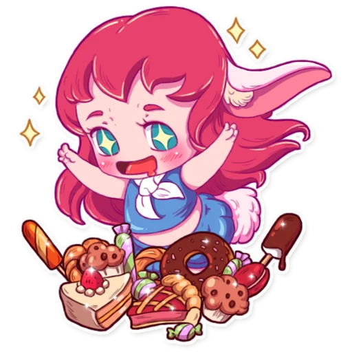 🍽 Стикер «Cute Bunny Girl» для Telegram