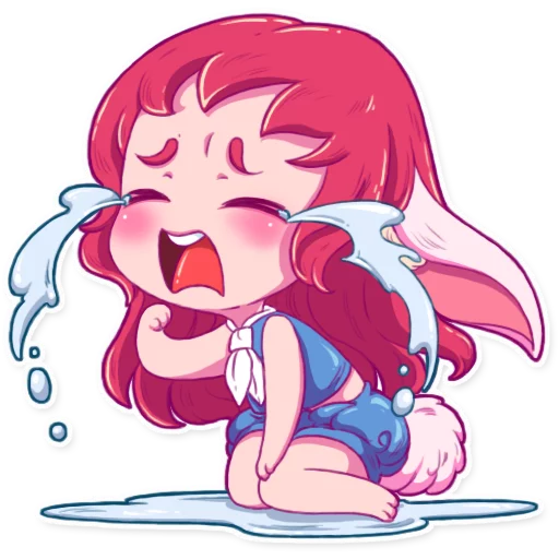 😭 Стикер «Cute Bunny Girl» для Telegram