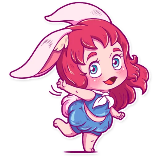👋 Стикер «Cute Bunny Girl» для Telegram