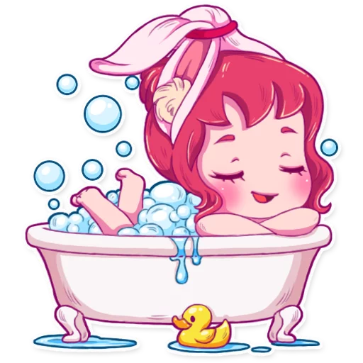 🛀 Стикер «Cute Bunny Girl» для Telegram