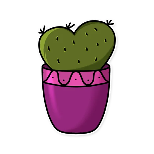 ❤️ Стикер «Cactuses» для Telegram