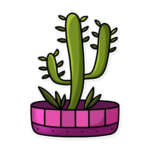 ☕ Стикер «Cactuses» для Telegram