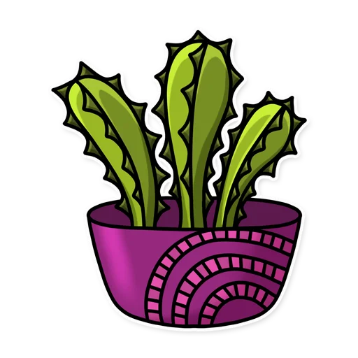 🤗 Стикер «Cactuses» для Telegram
