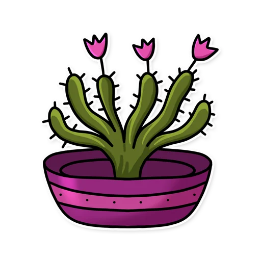 🌸 Стикер «Cactuses» для Telegram