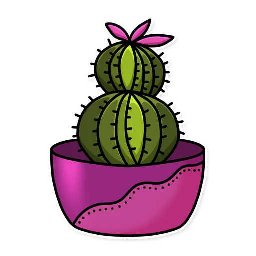 🥳 Стикер «Cactuses» для Telegram