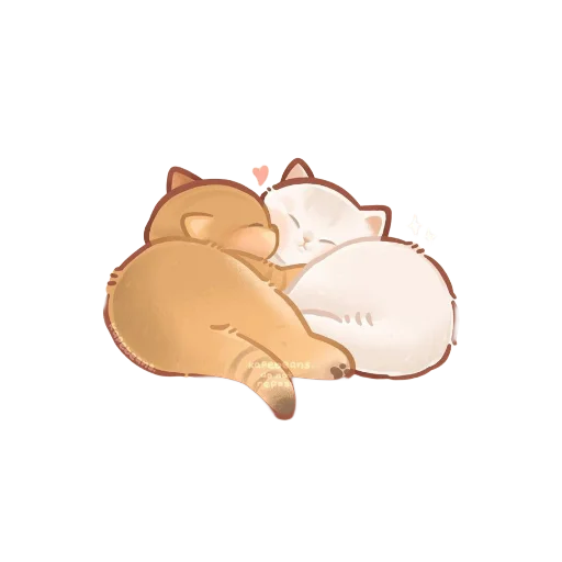 ❤️ Стикер «cute cats more wens» для Telegram